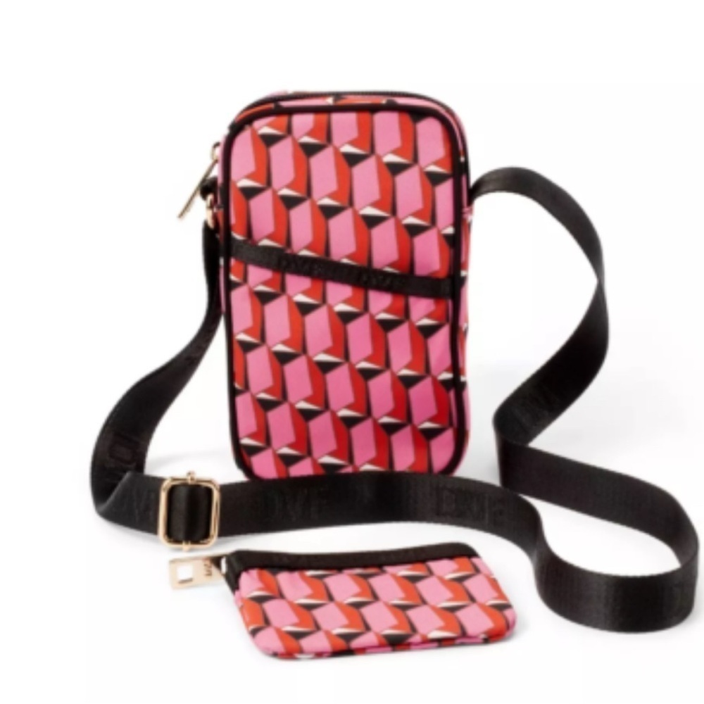 NWT Diane Von Furstenberg Crossbody w/ Coin Purse summer vacation waking